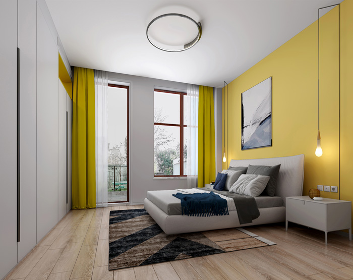 臥室-現(xiàn)代簡約風格-裝修效果圖