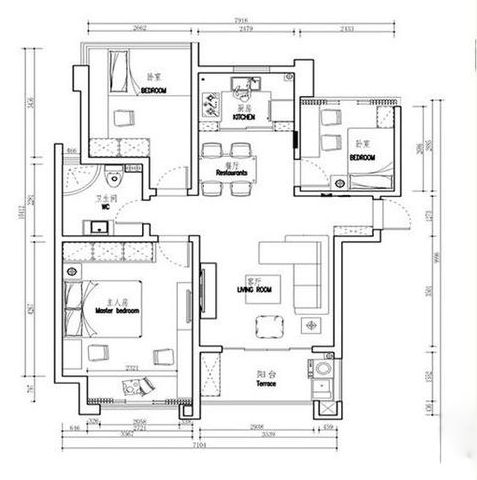 白色、木色與黑色演繹同一空間下的不同格調(diào)！