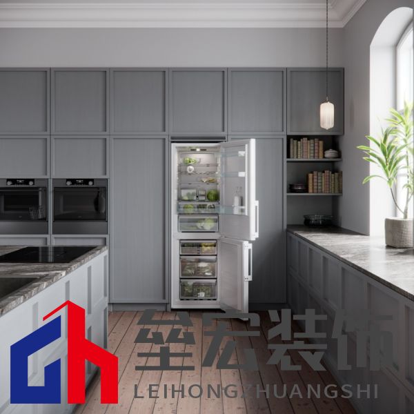 廚房的擺設(shè)布局 描述已自動(dòng)生成