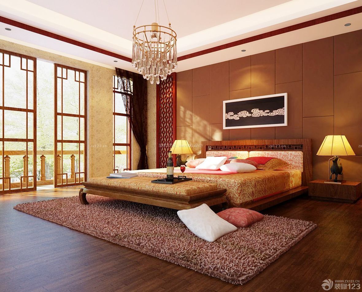 中式客廳裝修效果圖_廈門中式裝修_會所中式裝修