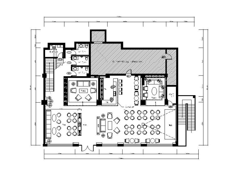 工業(yè)化復古簡約loft風格酒吧施工圖(含效果圖）
