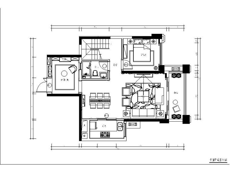 [深圳]歐式樣板房設計施工圖（含效果圖）