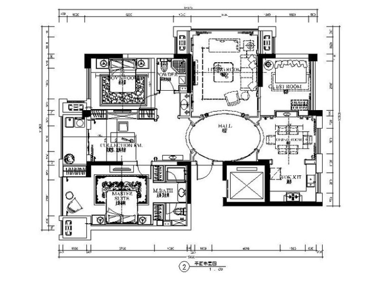 [金華]法式奢華別墅設計施工圖（含效果圖）