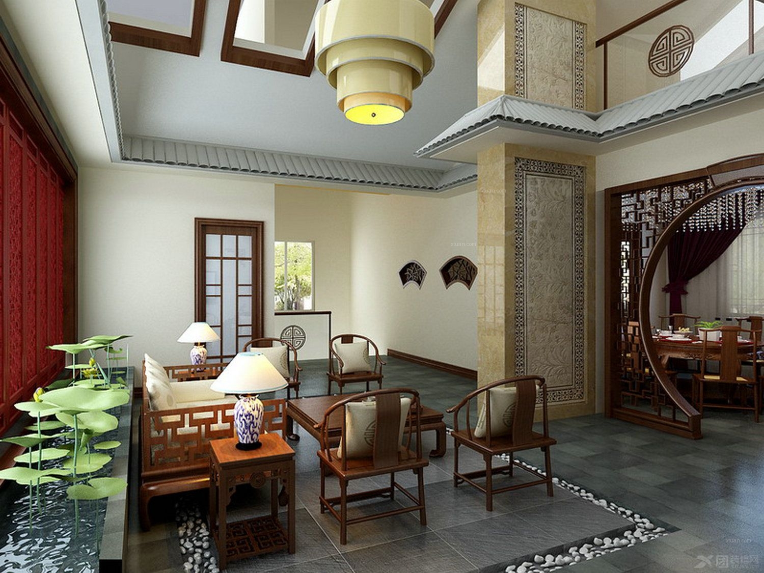 廈門中式家裝_廈門新中式裝修風格_廈門中式小區(qū)
