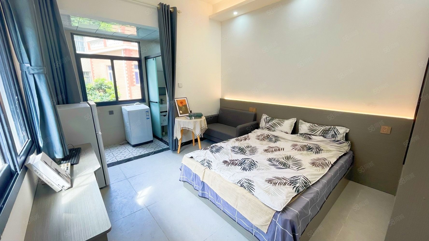 杏林村園博苑地鐵口全新邊套精裝大單間，出租，全屋燈帶裝飾