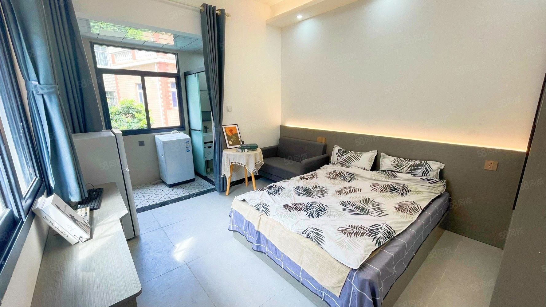 杏林村園博苑地鐵口全新邊套精裝大單間，出租，全屋燈帶裝飾