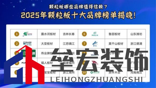 顆粒板哪些品牌值得信賴？2025年顆粒板十大品牌榜單揭曉！